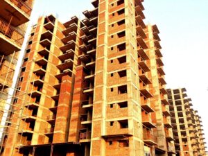 Unfinished high rise building in need of development